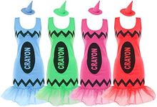 Ladies Pink Crayon Fancy Dress Costume - Medium - Glitz & Glitter Dress Perfect For World Book Day School Book Week Teacher Costume