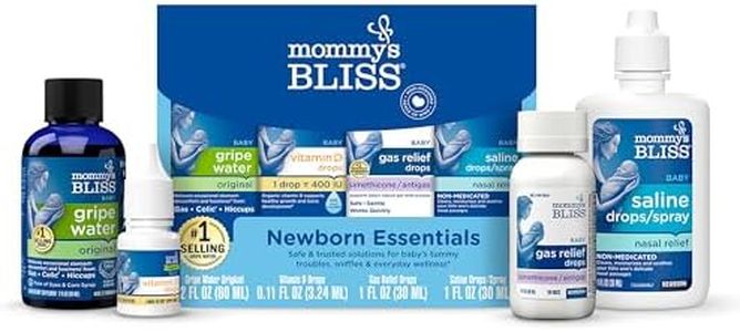 Mommy's Bliss Newborn Essentials Gift Set, Includes Gripe Water, Baby Vitamin D Drops, Baby Gas Drops, and Gentle Saline Drops/Spray