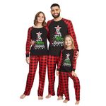 Puimentiua Family Christmas Pyjamas Set, Matching Christmas Pjs for Family, Xmas Pjs Family Holiday, Christmas Pyjamas for Women Men Kids Baby Dog（Mom）