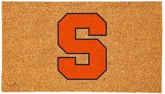 Team Sports America NCAA Syracuse University Natural Coir Doormat | Official Full Color Team Logo | 28 x 16 Inches | Non Slip Back | Front Door Welcome Floor Mats | Indoor Outdoor Entrance Home Décor