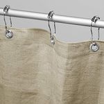 Hemp Shower Curtain - 70" x 74" - Natural - Also Cotton, Hemp, Linen, Organic Cotton - Tub, Bath, Stall Sizes - Made in USA