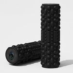 High-Density Vibrating Foam Roller with 5 Customizable Speeds for Deep Tissue Massage, Muscle Recovery and Pain Relief, Durable & Lightweight Design (Black)