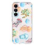 Blingy's for Samsung Galaxy S24 Case, Cute Jellyfish Design Fun Ocean Fish Beach Style Transparent Soft TPU Protective Clear Case Compatible for Samsung Galaxy S24 6.2 Inch (Jellyfish)