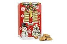 Christmas Biscuit Gift Set, Red Door Christmas Biscuit Tin Gift Box, Festive Biscuits Tin Hamper, Selection Box Biscuits Gifts, Food Gift Ideas for Women and Men by The Silver Crane Company