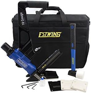 Estwing EF18GLCN Pneumatic 18-Gauge 1-3/4" L-Cleat Flooring Nailer Ergonomic and Lightweight Nail Gun with No-Mar Baseplates for Tongue and Groove, Hardwood, Bamboo, and Engineered Flooring