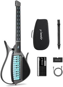 Enya CYBER-G Stringless Smart Guitar, Foldable Travel Backing Guitarra, Drum Machine &Bassline, 20 Instrument Sounds for One-Man Band, App lnteractive Chord Sheets, For Beginner&Adult (Black)
