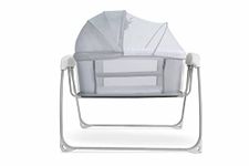 Mastela Deluxe 4 in 1 Bassinet, Cradle Swing & Bedside Sleeper for Birth to 36 Month Kids (White)