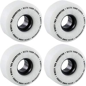 Ricta Wheels Clouds White / Black Skateboard Wheels - 56mm 92a (Set of 4)