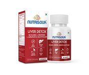 NUTRISOUK Liver Detox with Silymarin, L-Ornithine, L-Aspartate Helps Liver Detox- Fatty Liver & Healthy Digestion Protection Against Liver Disorder Liver Health, Liver Care- (60 Tablets)