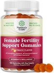 Fertility Gummies for Women Trying to Conceive - Yummy Gummy Fertility Supplement for Women with Myo-Inositol Folic Acid & Vitex Chasteberry - Vegan Non-GMO & Gluten Free - Juicy Peach (60 Servings)