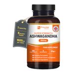 Ashwagandha 1500mg 180 Vegan Tablets | 6 Months’ Supply | Pure High Strength Ashwagandha Root Extract | Ashwagandha Supplement | Made in UK by Prowise Healthcare