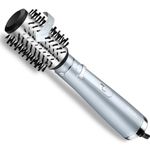 BaByliss Hydro-Fusion Anti-Frizz Rotating Hot Air Styler, 700W Drying and Styling in One, Rotating Hair Dryer Brush, Ionic, Smooth Blow Dry,Silver, 50mm