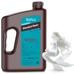 SUNLU 3KG Standard Resin 3D Printer Resin White, 405nm UV-Curing Standard Photopolymer Resin for LCD/DLP/SLA 3D Resin Printer, High Precision & Low Shrinkage, White 3000g