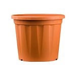 Hug A Plant | Heavy Duty 16 Inch Plastic Planter | Grower Pot/Garden Pot for Home & Garden (Terracotta, Pack of 1) (16 INCH | 40CM)