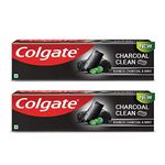 Colgate Charcoal Clean Oral Care Toothpaste, Bamboo Charcoal and Mint (Black Gel) 120g (Pack of 2)