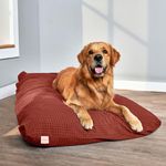 SleepyCat Original Medium Dog Bed | Soft Foam Filling | Water Resistant | Removable & Machine Washable Cover (Medium, Red, 36x26 Inches)