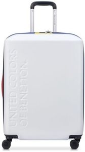 DELSEY PARIS x United Colors of Benetton - United - Valise soute Rigide 65 cm x 46 cm x 27 cm - 68 L - L - Blanc