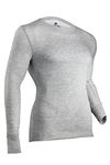 Indera Men's Two-Layer Performance Thermal Underwear Top with Silvadur, HeatherGrey, Medium