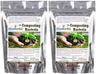 TSR Garden Store Composting Bacteria 800 grams (400 + 400 gms) Contains Both Fungi and Bacteria Convert All Kitchen Waste, Hotel and Farm Waste to high Nutritional Compost Manure for Garden Plants