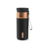 Contigo SnapSeal Insulated Stainless Steel Water Bottle with Carrying Strap, 16 oz (473 ml), Licorice Bronze