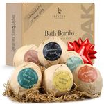 Bath Bomb Gift Set - USA Made with Organic & Natural Relaxing Ingredients with Aromatherapy Salt & Oils, Bath Bombs For Women, Men & Kids