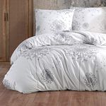 Buymax® Bed Linen 200 x 200 cm 100% Cotton 3-Piece Duvet Cover - Bedding Sets 200 x 200 cm with 2 Pillowcases 80 x 80 cm, Oeko-Tex Renforcé Bed Linen Set with Zip