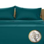 TEXAS LINEN CO. King Sheets Set Egyptian Cotton - 1500 Thread Count 4 PC Egyptian Cotton Sheets King Size, Luxury Sheets King Size, Cooling High Thread Count Deep Pocket Sheets, Fits upto 18" - Teal