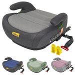 Jovikids I-Size Booster Seat for Car with ISOFIX, 125-150cm (Group 2/3, 3-12 Years), Portable Car Seats for Kids, Comfortable, Compact, Convenient for Everyday Use, Great for Travel, ECE R129, Black