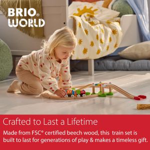 BRIO My First Railway Set – Wooden Train Starter Kit for Kids