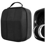 Geekria Shield Case for Large-Sized Over-Ear Headphones, Replacement Protective Hard Shell Travel Carrying Bag with Cable Storage, Compatible with Grado PS1000e, HiFiMAN HE6se (Black)