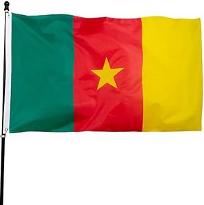 DANF Cameroun Cameroon Flag 3x5 Ft Thick Polyester, Fade Resistant, Brass Grommets, Canvas Header Cameroonian National Flags with 3 X 5 Feet