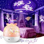 Unicorn Night Light Baby Sensory Lights +15 Films+10 White Noises,144 Lighting Modes Unicorn Gifts for Girls,Sensory Lights Baby Night Light Projector,Baby Sensory Lights for Babies,Unicorn Lamp Decor