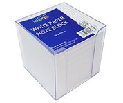 Bright Ideas Note Block Clear Box Sheet Size: 9cm x 9cm, Pack of 700 Sheets. 80gsm White. Ideal Memo Block and Note Block Refill. Small Writing Paper for Message Pad for School or Home Office. BI2390.