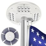 Flag Pole Light Solar Powered, 1500 Lumen Solar Flag Pole Light for 15-25 FT Poles, Flagpole Solar Light is Equipped with 32 LED Beads and 3500mA Batteries, 12 Hour Dusk to Dawn Auto On/Off