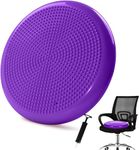 SONIQE Balance Stability Disc CushionYoga Pad with Pump, Extra Thick Core Balance Disc, Sensory Cushion for Elementary School Chair (Office & Home & Classroom) (33 CM) (Multicolour)