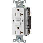 HUBBELL WIRING GFRST20W AUTOGUARD Commercial Standard GFCI Receptacle, White, NEMA 5-20R, 125 Volts, 20 AMPS (1 PER CASE)
