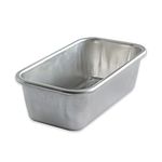 Nordic Ware Naturals 1 Pound Loaf Pan, Natural Aluminium Bread Tin with Superior Heat Conductivity, Premium Bakeware Made in The USA, Silver