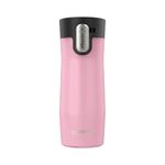 Contigo West Loop 3.0 Stainless Steel Travel Mug with Tea-Bag Hook & Spill-Proof Lid, Vacuum-Insulated Reusable Cup Coffee and Tea, 16 oz (473 mL), Strawberry Cream - Keeps Drinks Hot up to 11 Hours