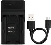 EN-EL1 USB Charger for Nikon COOLPIX 4300, COOLPIX 4500, Coolpix 4800, COOLPIX 5000, COOLPIX 5400, COOLPIX 5700, COOLPIX 775, COOLPIX 8700, COOLPIX 880, COOLPIX 885, COOLPIX 995, E880 Camera and More
