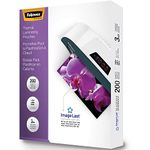 Fellowes 3-Mil Letter ImageLast Glossy Laminating Pouches, 200 Pack (5244101)