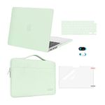 MOSISO Compatible with MacBook Pro 14 inch Case 2024 2023 2022 2021 Release M3 A2918 A2992 M2 A2779 M1 A2442, Plastic Hard Case&Sleeve Bag&Keyboard Skin&Webcam Cover&Screen Protector, Honeydew Green