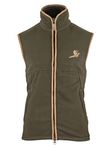 JACK PYKE Mens Countryman Thermal Fleece Gilet Pheasant Motif Dark Olive X-Large