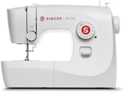 SINGER M1150 Lightweight & Portable Sewing Machine With 45 Stitch Applications, LED Light & 4-step Buttonhole | Ideal for Mending and Sewing