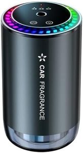 Feegow Ambientador inteligente para coche, difusor de aroma inalámbrico recargable, fragancia ajustable de 3 niveles, ambientador de aire para coche, purificadores de aire y humidificador