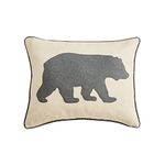 Eddie Bauer 216607 Gray Bear Twill Decorative Pillow,Gray