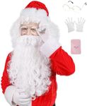 CYNTHIA Santa Claus Beard And Wig Set White Beard And Wig Curly Christmas Costume Wig For Men