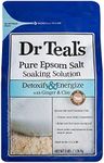 Dr Teal's Ginger and Clay Pure Epsom Salt Soaking Solution, 1.36 kg, White, 3 Pound (1 Count) (04342-4PK)