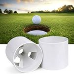 Golf Hole Putting Cup for Practice Putting Green | Set of 2 Cups- Conform to USGA Regulations, ABS Ivory White, Dimension 4" Depth with a Diameter of 4 1/4 inches, 1" Center Hole & 0.12" Thickness