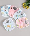 NEPEE Waterproof and Quick Dry Baby Bibs Pack of 5