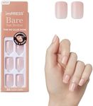 KISS imPRESS No Glue Mani Press-On Nails, Color, 'Instinct', Light Pink, Short Size, Squoval Shape, Includes 30 Nails, Prep Pad, Instructions Sheet, 1 Manicure Stick, 1 Mini File